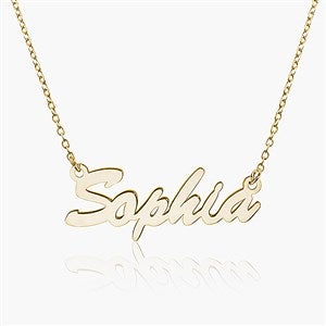 Personalized Gold Name Necklace - Contemporary Script - 10k Gold - 16555D-G