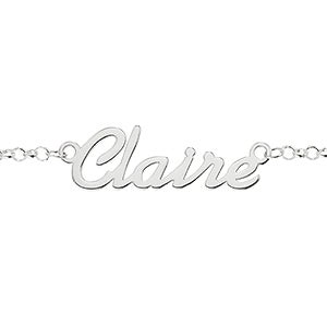 Contemporary Script Personalized Sterling Silver Name Bracelet - 16557D