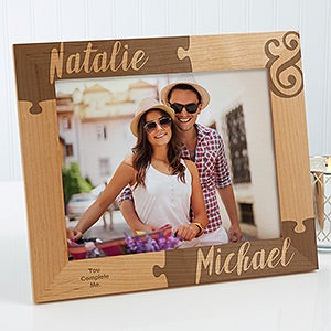 Missing Piece To My Heart - Personalized Couples Picture Frame - 8x10 - 16577-L