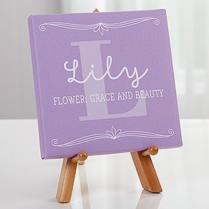 My Name Means... Personalized Canvas For Her - 5frac12; x 5frac12; - 16629-5x5
