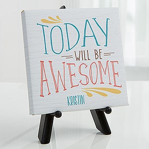 Personalized Tabletop Canvas Prints - Daily Inspiration - 5 1/2 x 5 1/2 - 16631-5x5