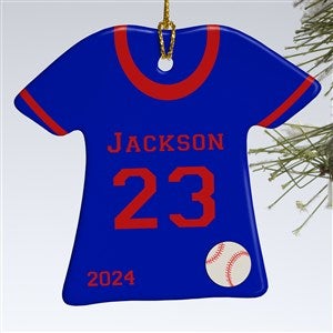 Personalized Sports Christmas Ornaments - Baseball Jersey - 16656-1