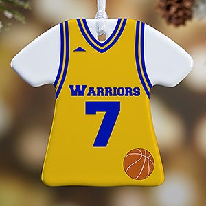 Basketball Jersey Personalized Sports Christmas Ornaments - 16657-1