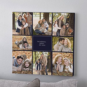 Family Photomontage Personalized Canvas Print -  16 x 16 - 16675-M