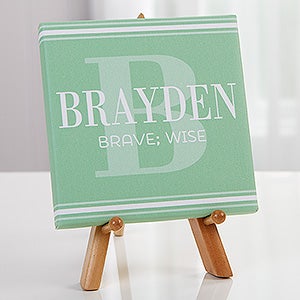 My Name Means... Personalized Canvas For Him- 5½ x 5½ - 16689-5x5