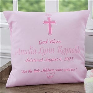 Baptism Day Personalized 18 Keepsake Pillow - 1672-L