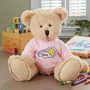 Get Well Personalized Baby Teddy Bear- Pink - 16722-P