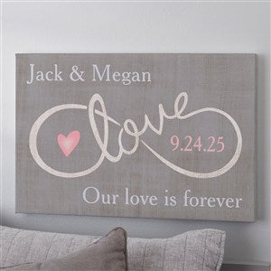 Infinity 16x24 Personalized Romantic Canvas Print - 16725-M