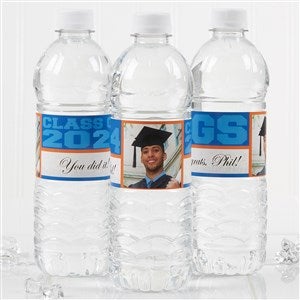Class Of Personalized Photo Water Bottle Labels - 16797