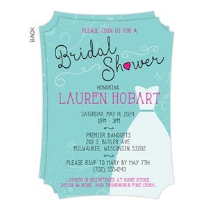 The Dress Bridal Shower Personalized Invitations - 16824