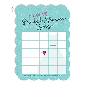 The Dress Bridal Shower Personalized Bingo Cards - 16832