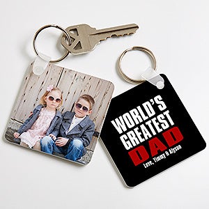 Best. Dad. Ever. Personalized Photo Keychain - 16858
