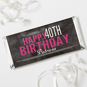 Vintage Age Birthday Personalized Candy Bar Wrappers - 16871