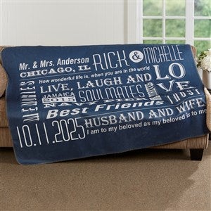 Our Life Together Personalized 60x80 Sherpa Blanket - 16882-SL