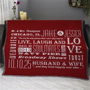 Our Life Together Personalized 90x90 Plush Queen Fleece Blanket - 16882-QU