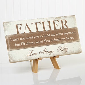 His Words Of Wisdom Personalized Canvas Print- 5½" x 11" - 16887