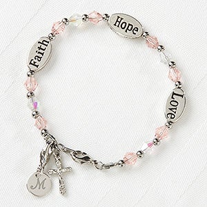 Faith, Hope  Love Childs Personalized Bracelet - 16896