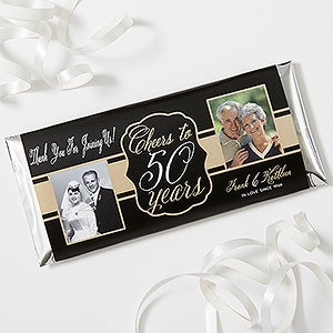 Cheers To Then  Now Personalized Candy Bar Wrappers - 16904