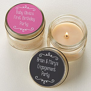 Write Your Own Personalized Mason Jar Candle Favors - 16910