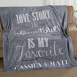 Personalized Fleece Blanket 50x60 Love Story - 16911