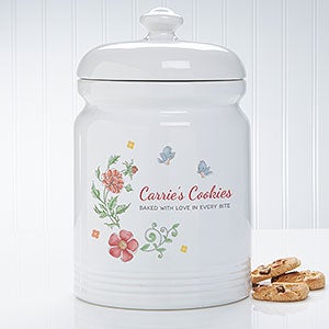 Precious Moments® Floral Personalized Cookie Jar - 16928