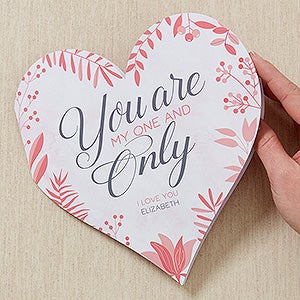 My One  Only Personalized Heart Greeting Card - 16941