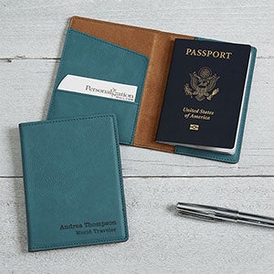 Personalized Passport Holder - Signature Series - Teal - 16957-T