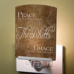 Peaceful Welcome Personalized Night Light - 16979