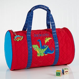 Red Dino Embroidered Duffel Bag by Stephen Joseph - 17028