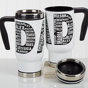 Repeating Name For Him Personalized 14 oz. Commuter Travel Mug - 17050
