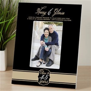 Cheers To Then  Now Anniversary Personalized 4x6 Tabletop Frame - Vertical - 17075-TV