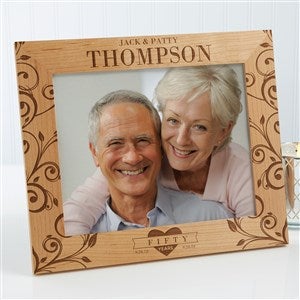 Personalized Anniversary Wood Frame - Celebrating Their Love - 8x10 - 17076-L