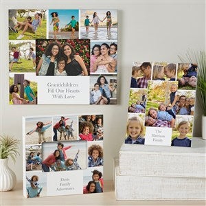 Printed Photo Collage Personalized Family 4x6 Tabletop Frame - Horizontal