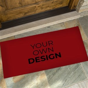 Design Your Own Red Colored Oversized Doormat - 17100-Red