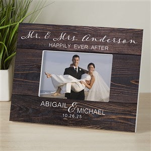 Rustic Elegance Personalized Wedding 4x6 Tabletop Frame- Horizontal - 17110