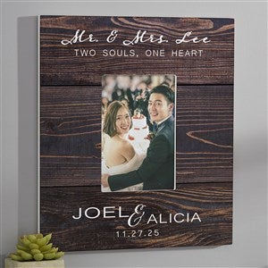 Rustic Elegance Personalized Wedding 5x7 Wall Frame - Vertical - 17110-WV