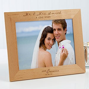 Personalized Wedding Picture Frame - Rustic Elegance