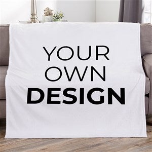 Design Your Own Personalized 50x60 Fleece Blanket - White - 17146-W