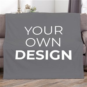 Design Your Own Personalized 50x60 Fleece Blanket - Grey - 17146-G