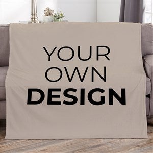 Design Your Own Personalized 50x60 Fleece Blanket - Tan - 17146-T