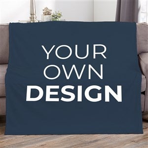 Design Your Own Personalized 50x60 Fleece Blanket - Blue - 17146-BL