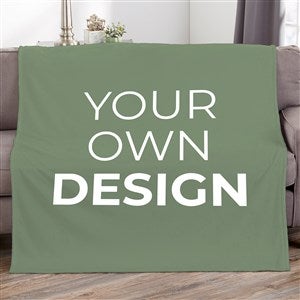 Design Your Own Personalized 50x60 Fleece Blanket - Sage Green - 17146-SG