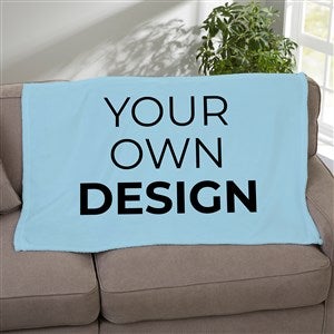 Design Your Own Personalized Fleece Baby Blanket - Baby Blue - 17147-BB