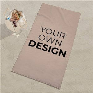 Design Your Own Personalized Beach Towel - Tan - 17148-T