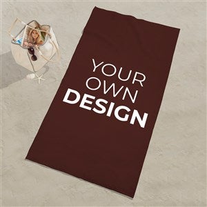 Design Your Own Personalized Beach Towel - Chocolate Brown - 17148-CB