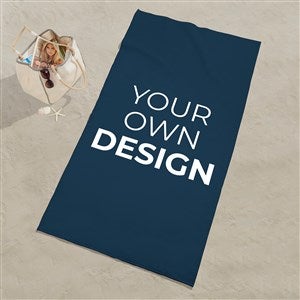 Design Your Own Personalized Beach Towel - Blue - 17148-BL