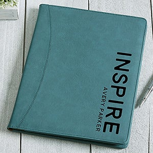 Personalized Teal Full Pad Portfolio - Bold Style - 17183-T