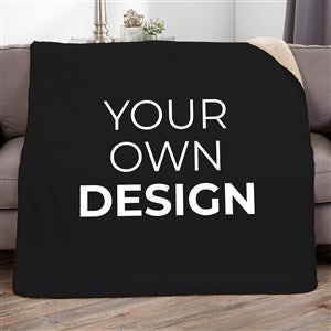 Design Your Own Personalized Sherpa Blanket - Black - 17196-BK