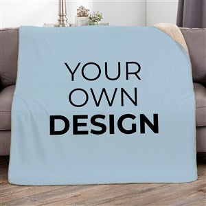 Design Your Own Personalized Sherpa Blanket - Slate Blue - 17196-SB