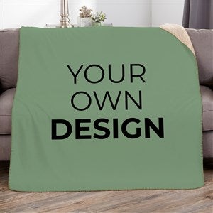 Design Your Own Personalized Sherpa Blanket- Sage Green - 17196-SG